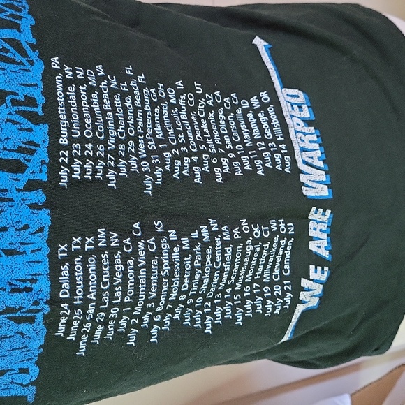 Warped Tour 2011 Tee Forest Green sz Small 100% cotton - Picture 10 of 10